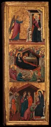 Helgon och scener ur Jungfruns liv, ca. 1320.