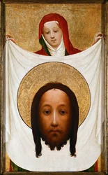 Heliga Veronica med Kristi sudarium (olja på valnöt)