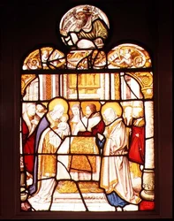 Presentationen i templet; fönster från cistercienserklostret Mariawald, Eifel