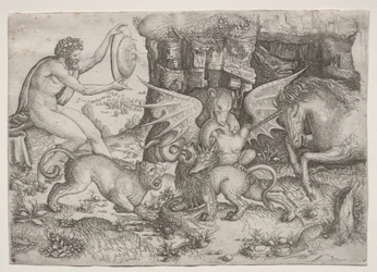 Allegoriskt tema: Combat of Animals, ca. 1515-1520.
