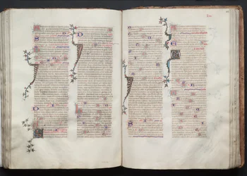 The Gotha Missal: Fol. 104v, text, ca. 1375.