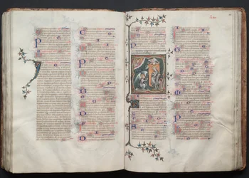 The Gotha Missal: Fol. 109v, text, ca. 1375.