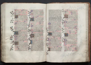The Gotha Missal: Fol. 121v, text, ca. 1375.