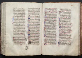 The Gotha Missal: Fol. 136v, text, ca. 1375.