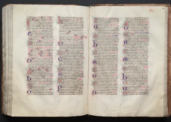 The Gotha Missal: Fol. 137v, text, ca. 1375.