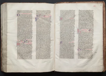 The Gotha Missal: Fol. 152v, text, ca. 1375.
