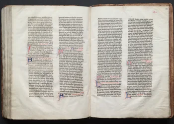 The Gotha Missal: Fol. 153v, text, ca. 1375.