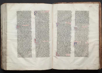The Gotha Missal: Fol. 154v, text, ca. 1375.