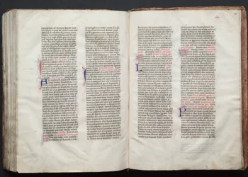 The Gotha Missal: Fol. 155v, text, ca. 1375.