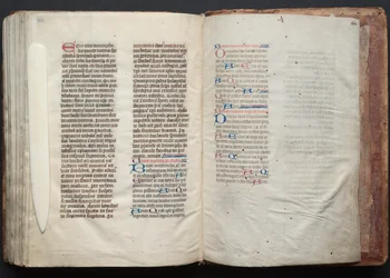 The Gotha Missal: Fol. 163v, text, ca. 1375.