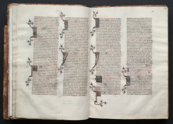 The Gotha Missal: Fol. 22v, text, c. 1375.