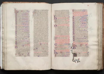 The Gotha Missal: Fol. 55v, text, c. 1375.