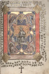 The Gotha Missal: Fol. 64r, Kristus i Majestät, ca. 1375.