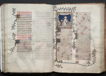 The Gotha Missal: Fol. 68v, text, ca. 1375.