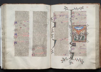 The Gotha Missal: Fol 79r, The Pentecost, c. 1375.