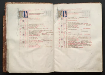 The Gotha Missal: Fol. 7v, text , c. 1375.