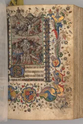 Timmar för Karl den ädle, kung av Navarra 1361-1425: fol. 101r, Text, c. 1405.