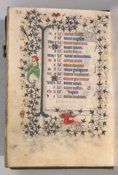 Timmar för Karl den ädle, kung av Navarra 1361-1425: fol. 11v, november, ca. 1405.