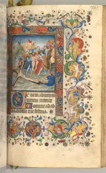 Timmar för Karl den ädle, kung av Navarra 1361-1425: fol. 179r, Kristus spikad på korset, ca. 1