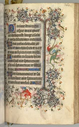 Timmar för Karl den ädle, kung av Navarra 1361-1425: fol. 180r, Text, ca. 1405.