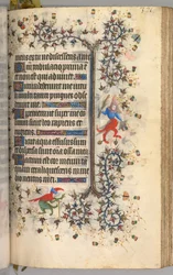 Timmar för Karl den ädle, kung av Navarra 1361-1425: fol. 181r, Text, ca. 1405.