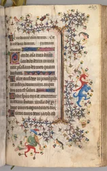 Timmar för Karl den ädle, kung av Navarra 1361-1425: fol. 208r, Text, ca. 1405.