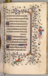 Timmar för Karl den ädle, kung av Navarra 1361-1425: fol. 228r, Text, ca. 1405.