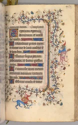Timmar för Karl den ädle, kung av Navarra 1361-1425: fol. 230r, text, ca. 1405.