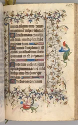 Timmar för Karl den ädle, kung av Navarra 1361-1425: fol. 243r, Text, ca. 1405.