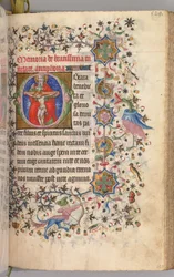 Timmar för Karl den ädle, kung av Navarra 1361-1425: fol. 259r, Treenigheten, ca. 1405.