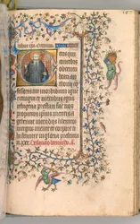 Timmar för Karl den ädle, kung av Navarra 1361-1425, fol. 288r, St. Anthony, ca. 1405.