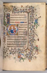 Timmar för Karl den ädle, kung av Navarra 1361-1425, fol. 303r, The Virgin Martyrs, ca. 1405.