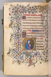 Timmar för Karl den ädle, kung av Navarra 1361-1425, fol. 304v, St. Martha, ca. 1405.