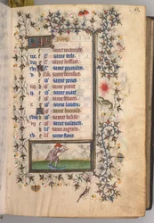 Timmar för Karl den ädle, kung av Navarra 1361-1425: fol. 6r, juni, c. 1405.