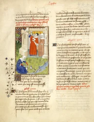 Harley 4431 f.113v, Aesculapius och Circe, illustration från 