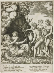 Daphne omfamnar sin far, floden Peneus