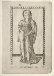 Aritmetik från Tarocchi, serie C: Liberal Arts, #25, före 1467.