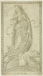 Clio, tallrik nitton från Apollo and the Muses