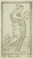 Erato, tallrik fjorton från Apollo and the Muses