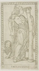 Fortitude, skylt 36 från Genii and Virtues