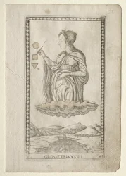 Geometri från Tarocchi, serie C: Liberal Arts, #24, före 1467.
