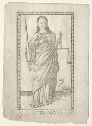 Rättvisa (från Tarocchi, serie B: Cosmic Principles and Virtues, #37)