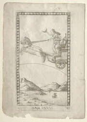 Luna från Tarocchi, serie A: Firmaments of the Universe, #41, före 1467.