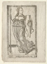 Filosofi från Tarocchi, serie C: Liberal Arts, #28, före 1467.