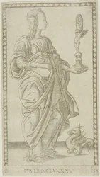 Prudence, tallrik 35 från Genii and Virtues