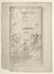 Venus från Tarocchi, serie A: Firmaments of the Universe, #43, före 1467.