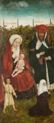 The Family of Saint Anne Triptych, vänster panel, ca 1500-1510.
