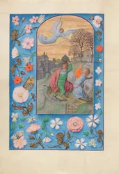 Hours of Queen Isabella the Catholic, Queen of Spain: Fol. 131v, Kungörelse..., c. 1500.