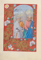 Hours of Queen Isabella the Catholic, Queen of Spain: Fol. 173v, Saints Peter & Paul, ca. 1500.