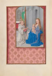 Hours of Queen Isabella the Catholic, Queen of Spain: Fol. 267v, Vision of St. Bernard, ca. 1500.
